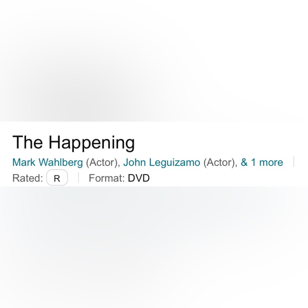 Preowned Like New The Happening DVD 2008 Walmart White Label Non Fiction Film. - Picture 9 of 15